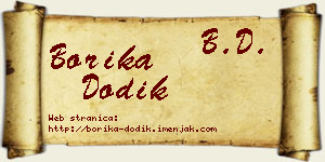 Borika Dodik vizit kartica